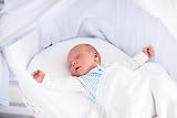 Sasma Home 4 x Moses Basket Fitted Sheets 100% Cotton White 75x35 cm view 3