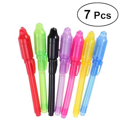 Secret Message Set Invisible Ink Pens Writing Notes UV ...