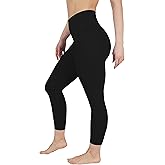 90 Degree By Reflex Womens High Waisted Workout Capri Leggings Squat Proof Workout Yoga Capris - Black - XXXL