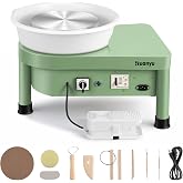 Huanyu Pottery Wheel Machine 10" with Foot Pedal for Adults Beginners | Electric Ceramic Wheel At Home Use Beginner-Friendly Easy to Center DIY Art Clay Potter's Wheel Max 20 lbs Capacity