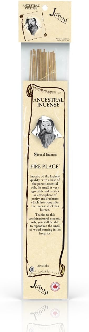 Ancestral 100% Natural Hand Dipped Incense Sticks - Fire Place Aroma - for Meditation, Yoga, Relaxation, Magic, Healing, Prayer & Rituals - 11 inch - 60 Minutes - 20-Pack