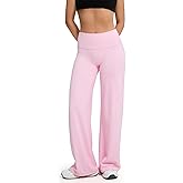 SUUKSESS Women Wide Leg Yoga Pants High Waisted Tummy Control Workout Leggings