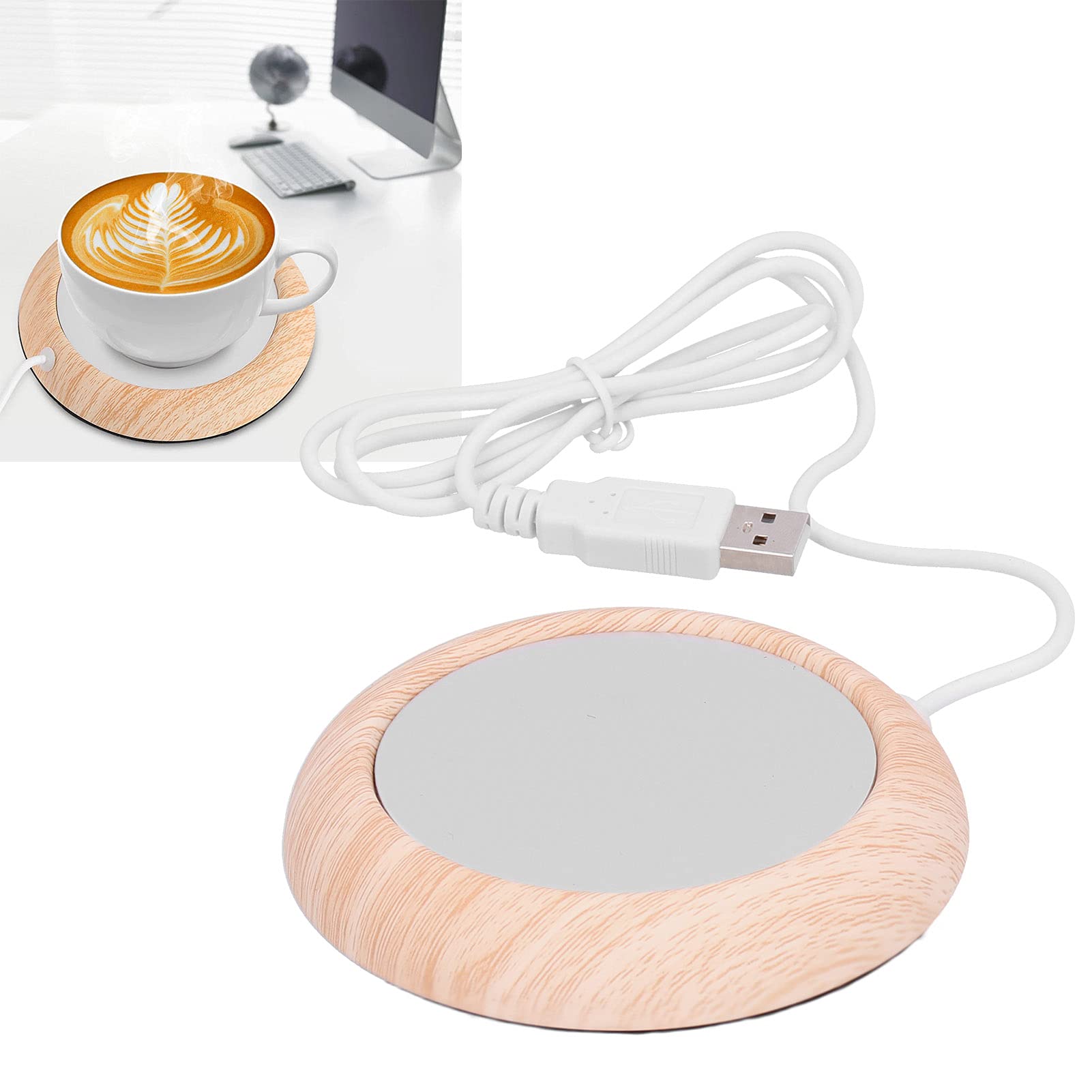 Electric Coffee Mug Warmer, Smart Coffee Warmers for Office Desk, Mug Warmer, Cup Warmer Tea Warmer, Electric Beverage Warmer USB Rechargeable for Cocoa Tea Milk