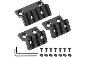 PUKESI 45 Degree Offset Rail Mount for M-Rails, 3 Slots 5 Slots Aluminum 45° Offset Side Angled to Single Picatinny Rail Offset Mounts