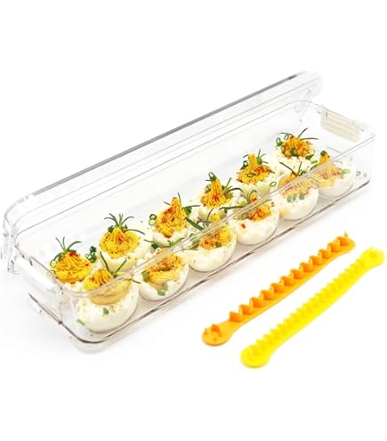 Deli Keeper Inserts Egg Containers Tupperware Deviled Egg Trays - 3 Pack Inserts For Deli Keeper Container Tray With Lid - View #7