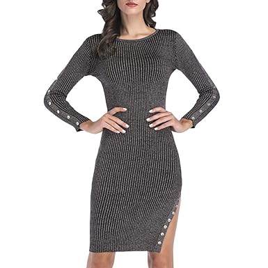 sweater dress with side slits