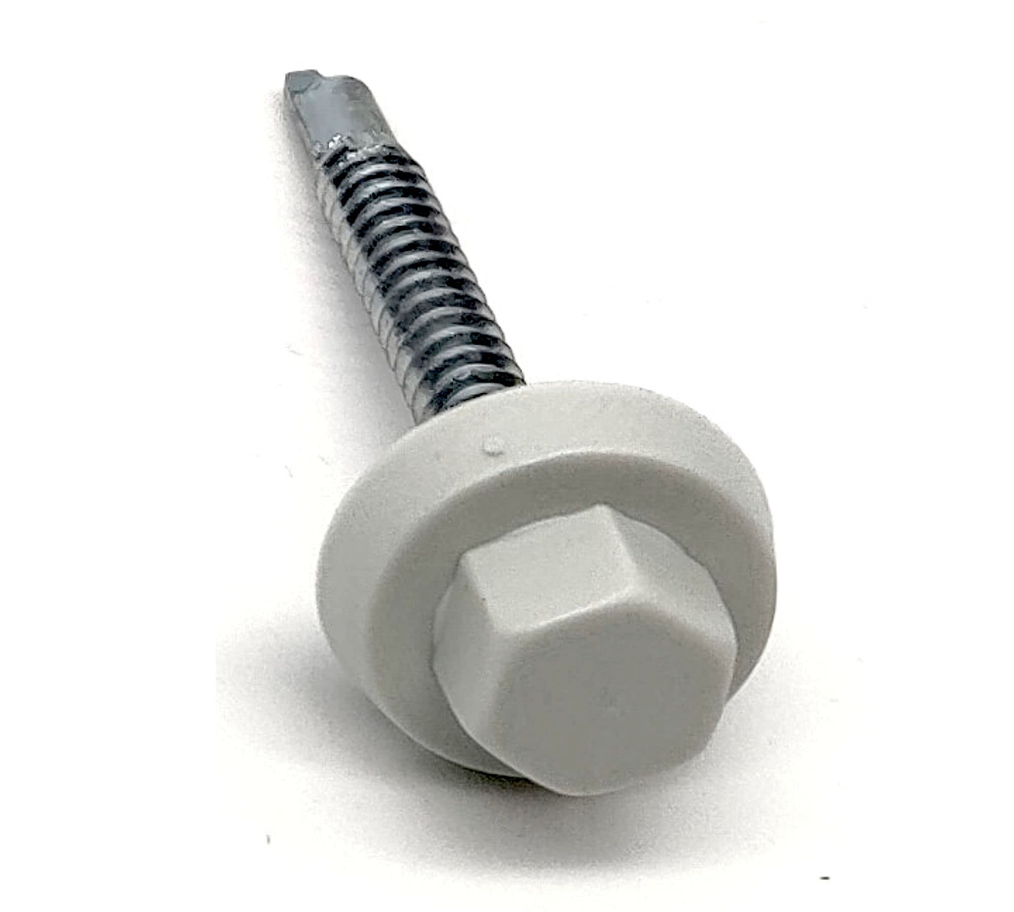 DOJA Industrial | SELF Tapping Screws Metal with Washer 6,3x100 (Pack 50) with Stopper M10 Gray (Pack 50)