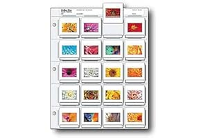 Print File 2x2-20B Archival Storage Page for 20 Slides - Pack of 25 - 050-0270