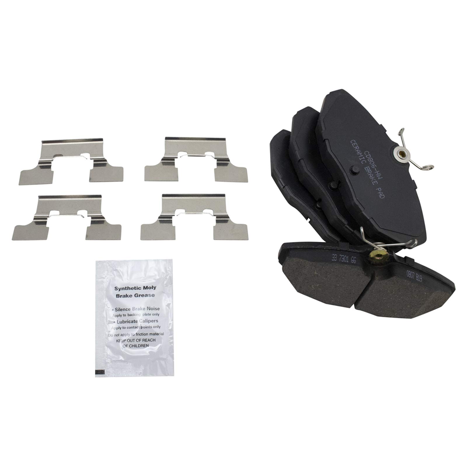 TRQ Rear Brake Pads Ceramic Compatible with