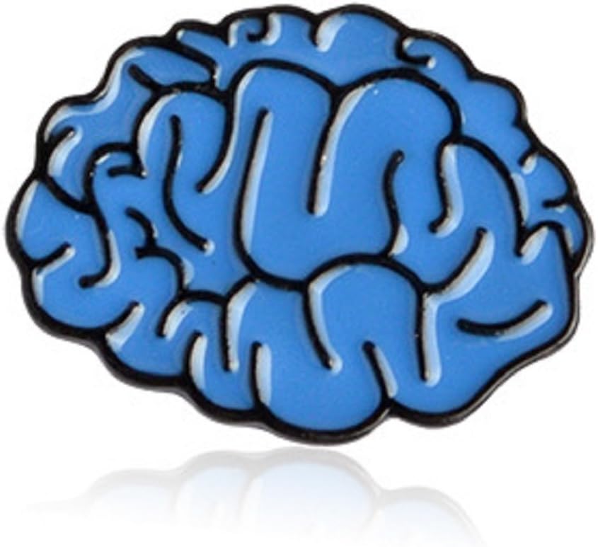 Brain Metal Pin Badge