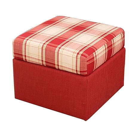 Amazon Com Footstools Yxx Solid Wood Cloth Red Lattice Storage