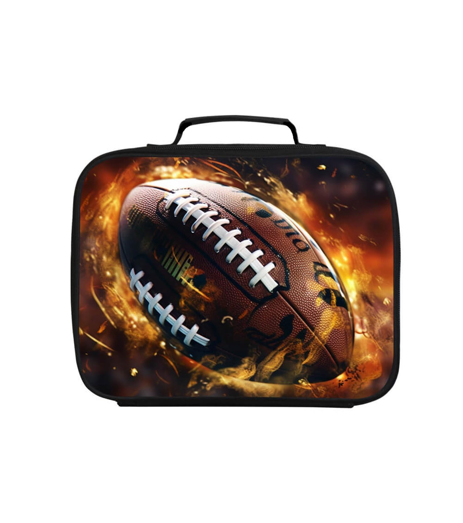 Photo 1 of ***SOCCER *** AnySmic American Football Lunch Box for Boys Girls, Rugby Sports Kids School Lunch Bag, Insulated Layer, Polyester, Leak-proof Children Lunchbox for Age 6+, Fits Most Bento Boxes