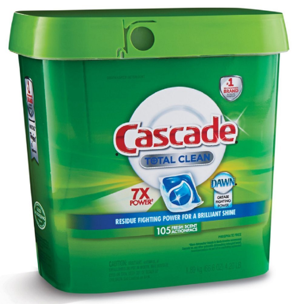 Best Cascade Total Clean Gel Dishwasher Detergent Pacs, Fresh Scent