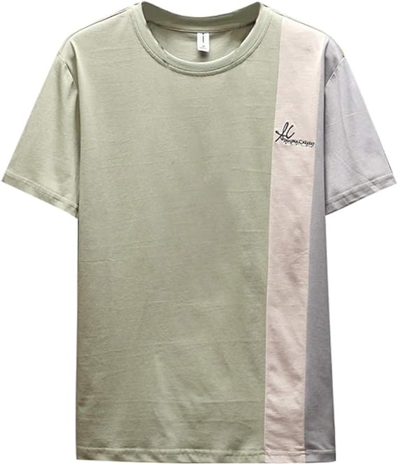 Amazon Kenoua Tシャツ 上着 夏服 シャツ カジュアルウェア メンズ夏新スタイルおしゃれなソリッドカラー半袖快適なブラウス ブラウス カジュアルシャツ ワイシャツ 丸首のシャツ 麻綿 薄い活力 Tシャツ カットソー 通販