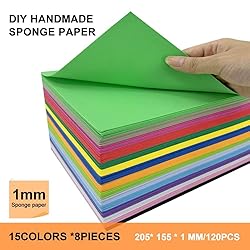 120 Pack EVA Foam Sheets, 8 x 6 Inch, 1mm