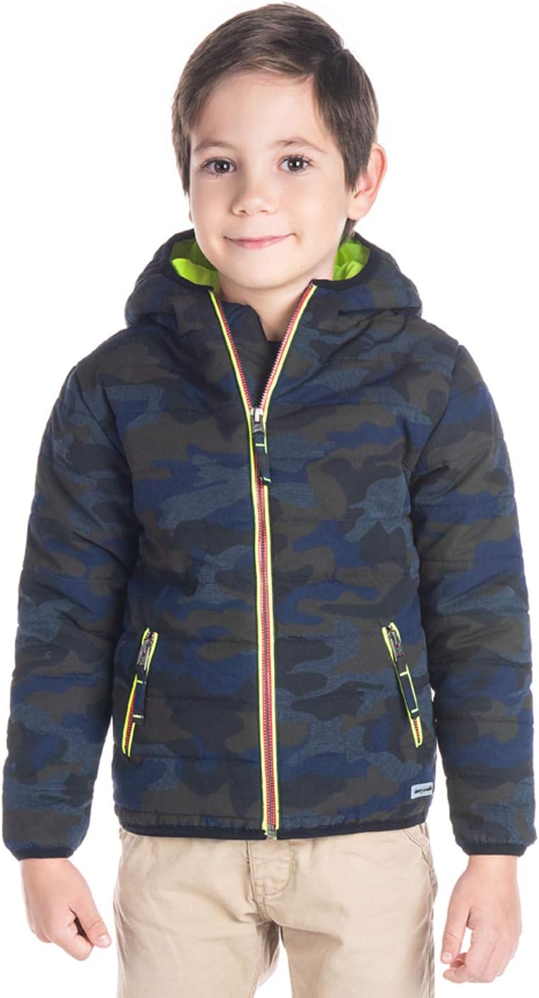 Cherry Crumble California Camouflage Jacket for Kids Full Sleeves (Grey)