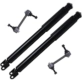 Detroit Axle - 4pc Rear Shocks Sway Bar Links Kit for 11-18 Ford Explorer | 2 Shock Absorbers Assembly 2 Sway Bar End Links 2012 2013 2014 2015 2016 2017 Driver &amp; Passenger Side Replacement