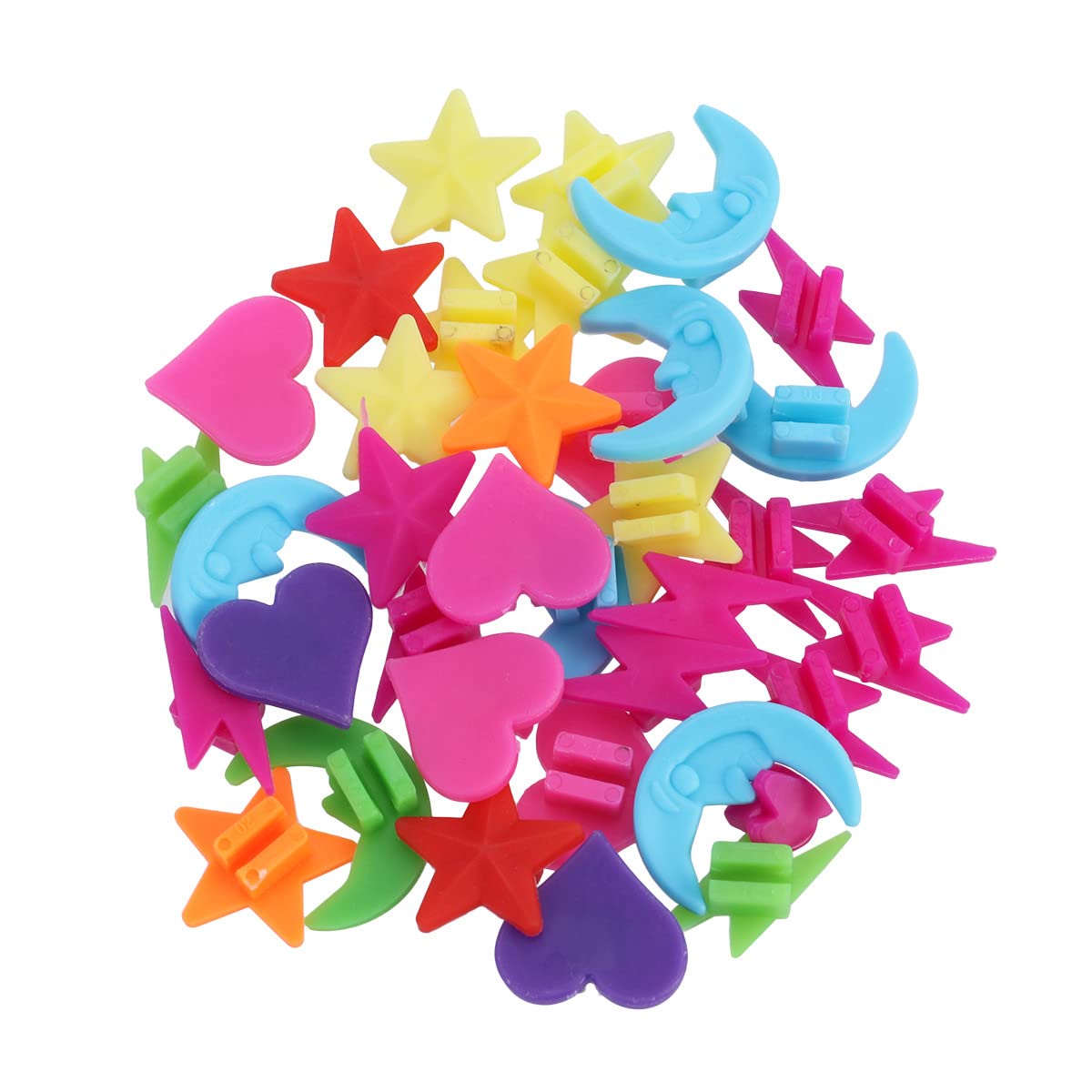 Children Bicycle Spoke Decoration Colorful Bike Spoke Clips Beads Star Moon and Lightning