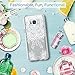 MASCHERI for Galaxy S8 Case,[Zen Series] Scratch Resistant [White Henna Mandala Floral Lace Design] TPU Bumper Transparent Back Panel Hybrid Protective Case Cover for Samsung Galaxy S8 - Clear