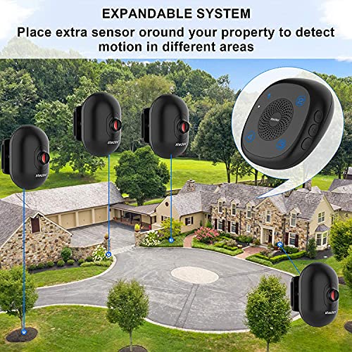 Driveway Alarm, Outdoor Waterproof Motion Sensor, Wireless Driveway
