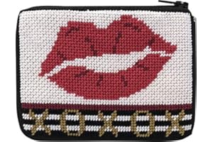 ALICE PETERSON XOXO Lips Needlepoint Coin Purse Kit - Stitch & Zip