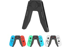 E-MODS GAMING Charging Hand Grip for NS Switch & OLED Model - Controller Charger Holder with Indicator for Switch (Black)