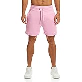 Ouber Men's Cotton Sweat Shorts Athletic Gym Workout Shorts Sporty Casual Shorts