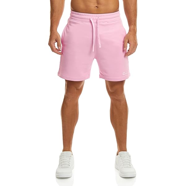 pink nike sweatshorts mens