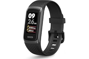 OCTANDRA Active 2 VeryFit Fitness Tracker Heart Rate SpO2 Blood Oxygen Saturation Sleep Monitor Step Counter Pedometer IP68 Waterproof Activity Running Smart Watches for Men Women (ID155) (Black)