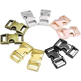 CooBigo 10 Pack 3/8" Metal Side Release Buckles for Paracord Bracelets (Mix) FLQ100(Mix-s)