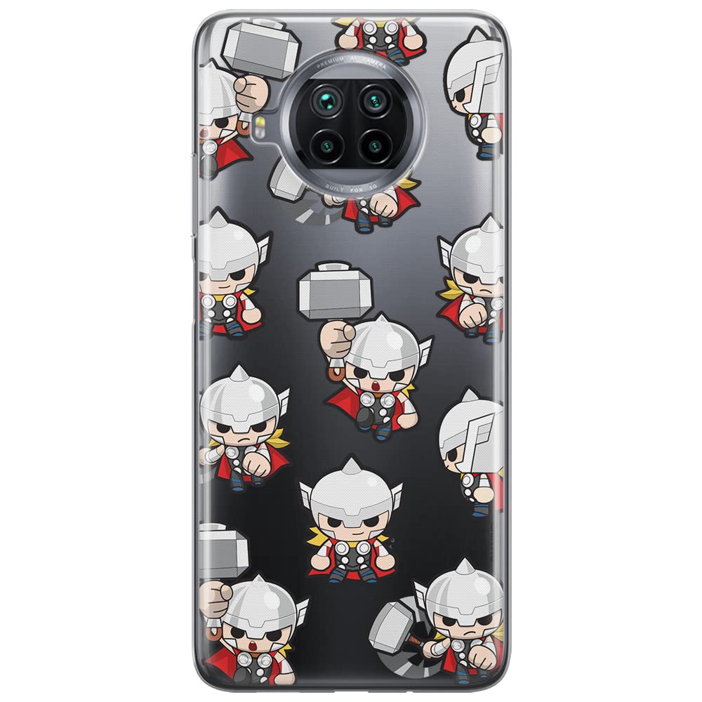 ERT GROUP mobile phone case for Xiaomi MI 10T LITE/REDMI NOTE 9 PRO 5G original and officially Licensed Marvel pattern Thor 007 adapted to the shape of the mobile phone, partially transparent — image 1