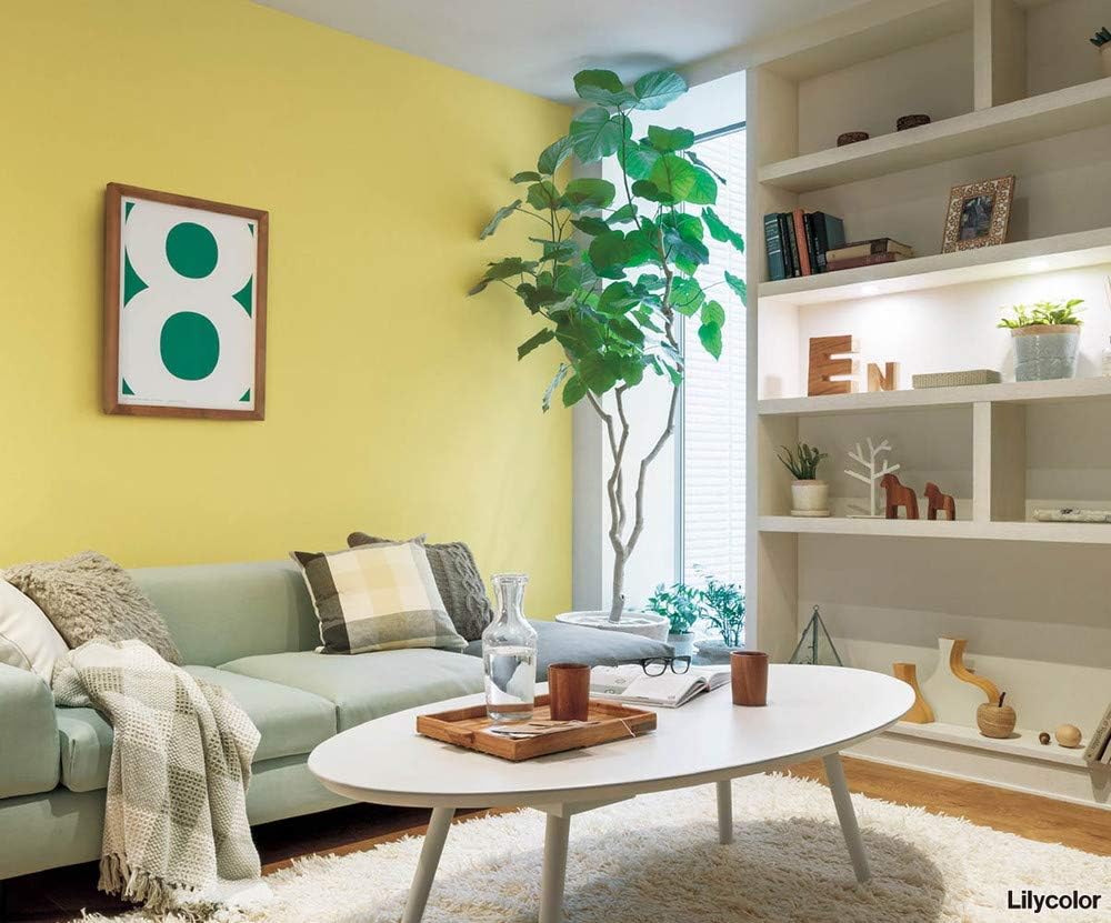 Amazon 壁紙 生のり付き イエロー 黄色 無地 リリカラ 販売単位1m Ll 51 壁紙