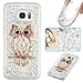 Urberry Galaxy S7 Edge Case, Floating Bling Glitter Sparkle Case for Samsung Galaxy S7 Edge with a Screen Protector (YB-Owl)