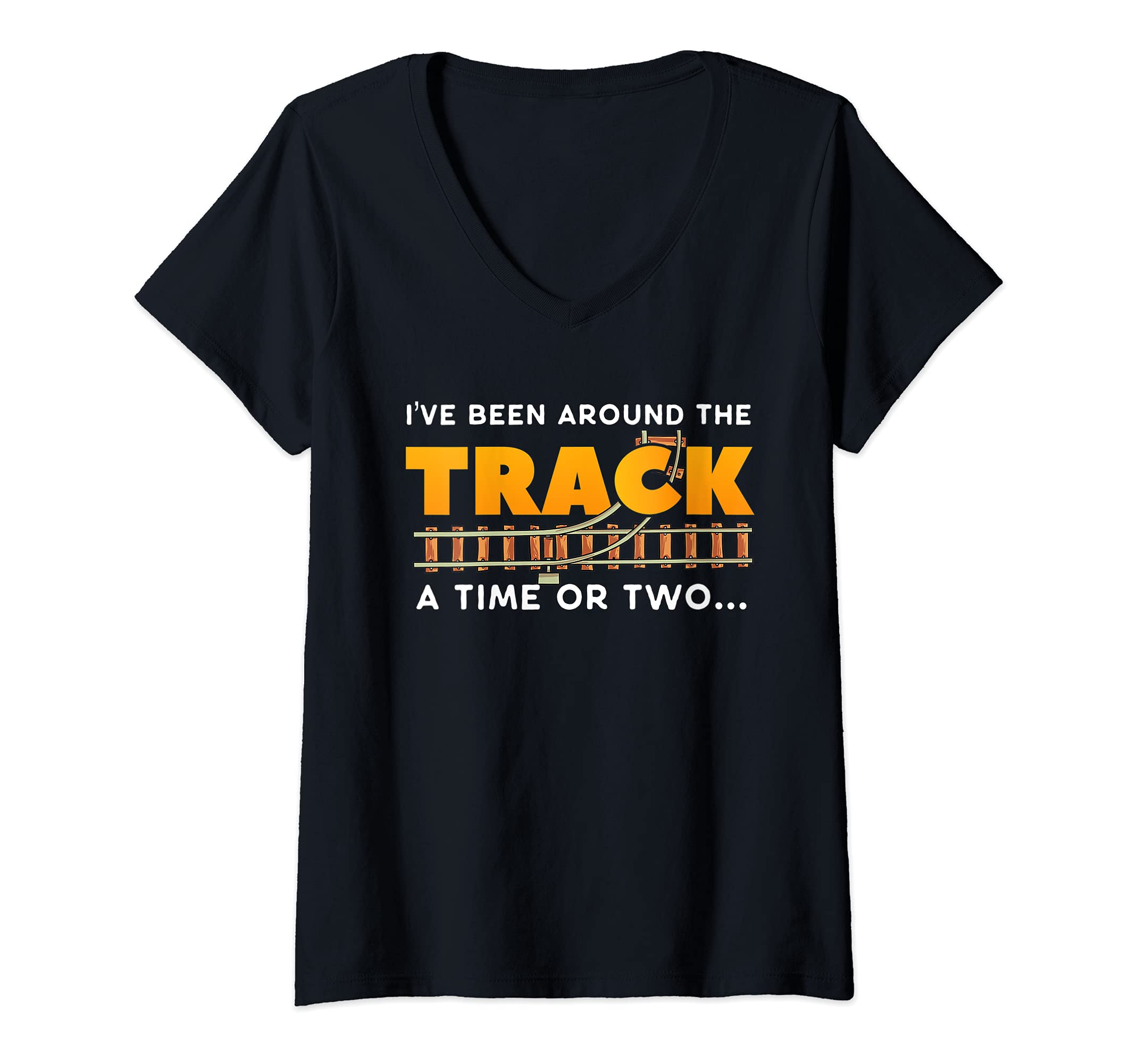 Womens Train Industry Gift For Engineer Conductor Model Railfan V-Neck T-Shirt