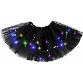 Women's LED Tutu Skirts Layered Ballet Dance Tulle Skirt Light Up Skirts for Party Costume