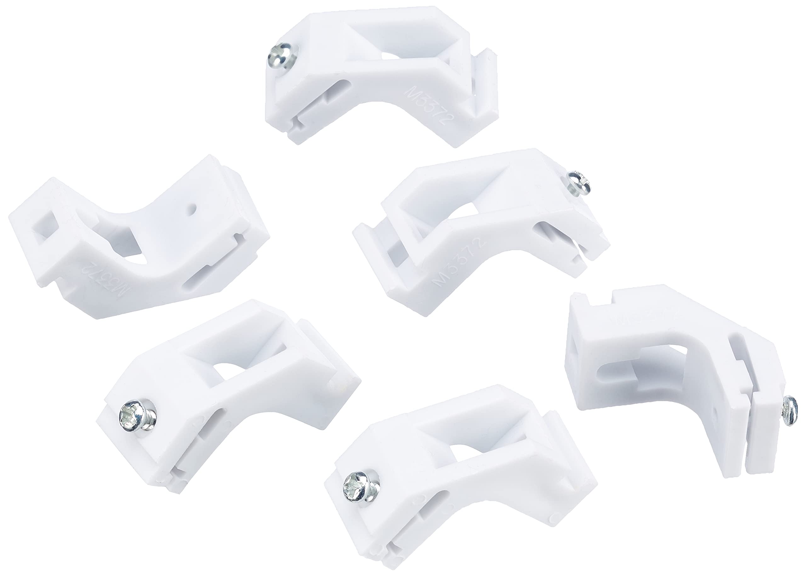 Merriway® BH01576 (6 Pcs) Curtain Rail Brackets for Whiteline Harrison Curtain Track Glider Rail Slide White Nylon - Pack of 6 Pieces