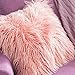 Dikoaina Mongolian Faux Fur Pillow Cover Cushion Case Natural Color (1, 18x18)