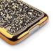 Galaxy S5 Case, ikasus Shiny Sparkle Bling Glitter Handcraft Crystal [Rhinestone Diamond] Hard Plastic Plated Slim Case Cover Full Cover Protective Case for Samsung Galaxy S5 / Galaxy SV i9600 (Gold)