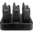 Retevis RT22 Walkie Talkies Rechargeable Hands Free 2 Way Radios Two-Way Radio(6 Pack) with 6 Way Multi Gang Charger