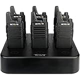 Retevis RT22 Walkie Talkies Rechargeable Hands Free 2 Way Radios Two-Way Radio(6 Pack) with 6 Way Multi Gang Charger