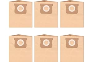25-1238 Vacuum Bags Compatible with Stanley 4 Gallon - 6 Pack Dust Bags for Stanley Vacuum Replace Part PCX18301-4B PCX18301-