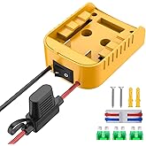 for Power Wheel Adapter Compatible with Dewalt 20V Battery Converter Kit with Switch & Fuse & Wire Terminals & 12 AWG Wire fo