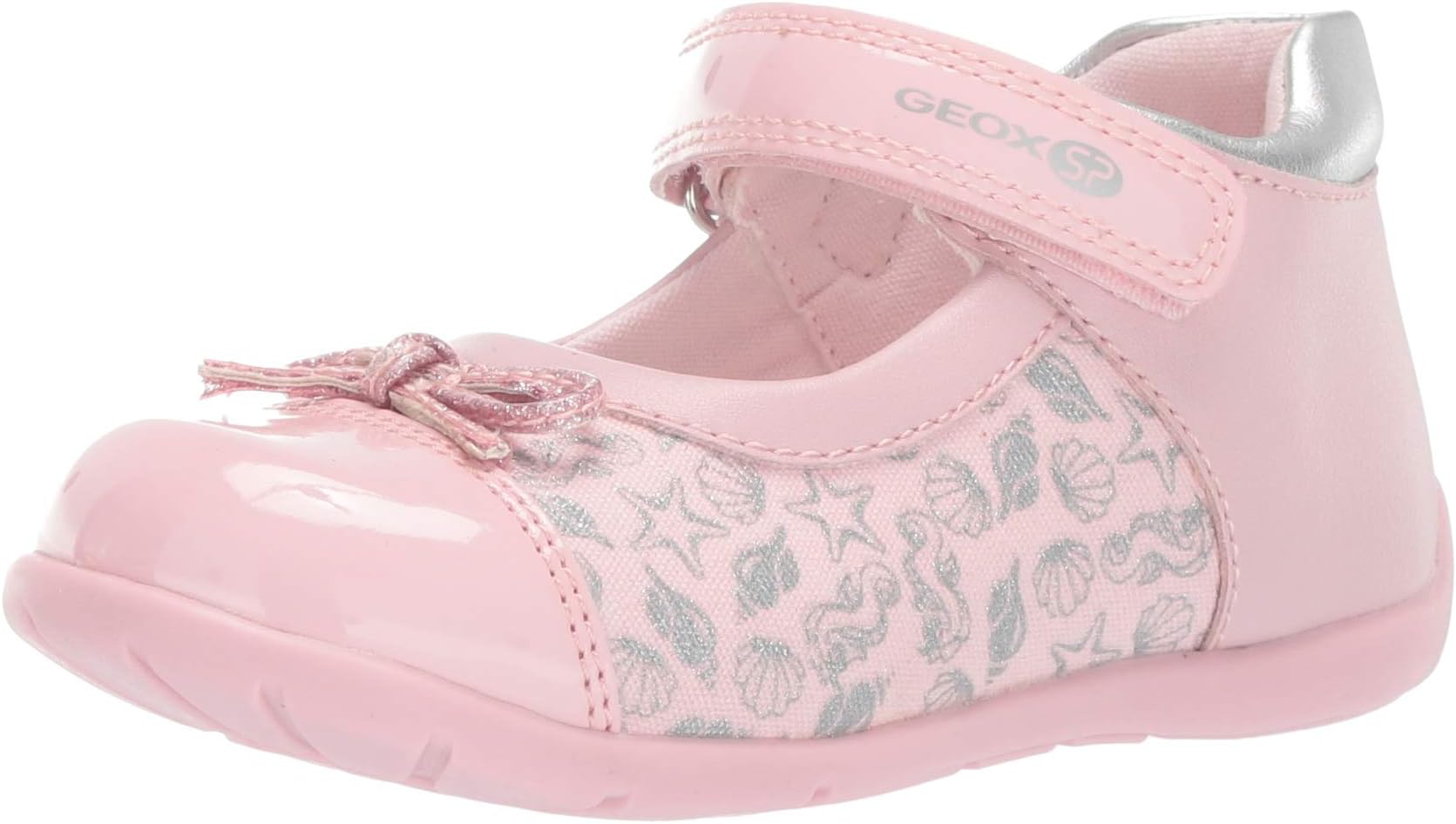 Geox Unisex-Child Elthan Girl 3 Velcro Ballet Flat Mary Jane