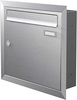 Max Knobloch Briefkasten Edelstahl UP10-110-E Postkasten Unterputz Edelstahl modern groß DIN A4