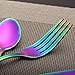 LEKOCH 4-Piece Stainless Steel Flatware Set Including Steak Fork Spoons Knife Tableware (Colorful)