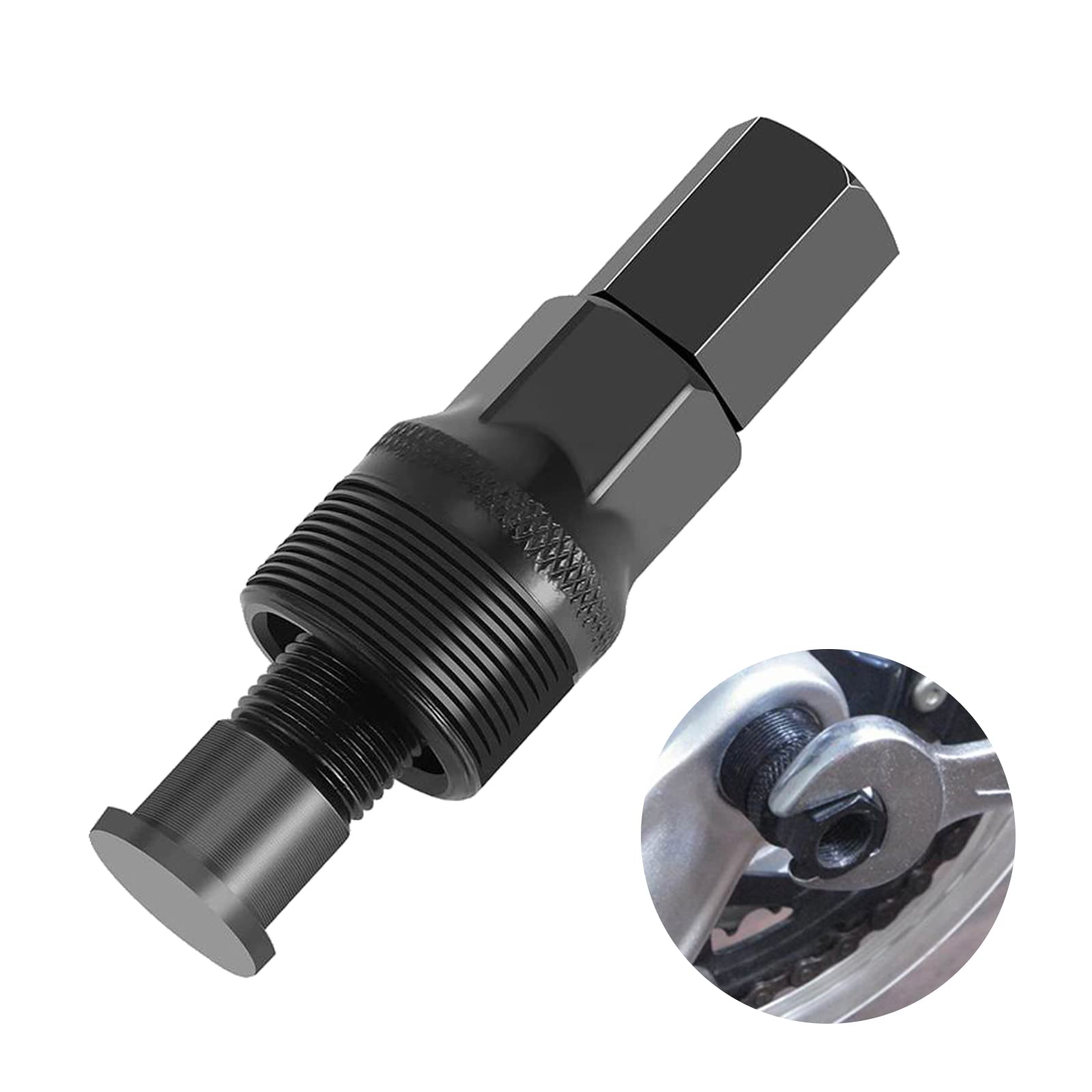 TNSLAND Bottom Bracket Tool Bicycle Crank Puller Bicycle Crank Puller Square Black Crank Remover Steel Freewheel Removal Tool for Cycling Repair Maintenance