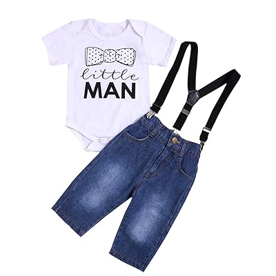 Baby Boy Little Man Romper and Jeans Pants Outfit Ghana Ubuy