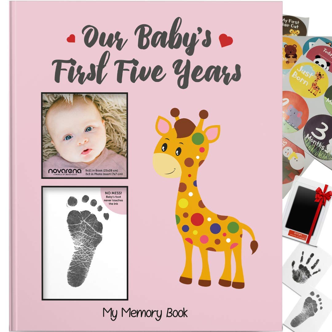 baby memory book first five years diary milestone storage box keepsake scrapbook journal photo album