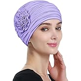 Alnorm Flower Design Chemo Hair Loss Caps Cancer Headwear for Women