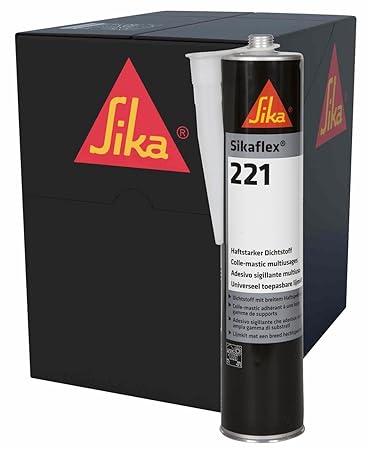 colle-mastic Mehrzweck – Sikaflex 221 – Weiß – Karton 12 Patronen – 300 ml